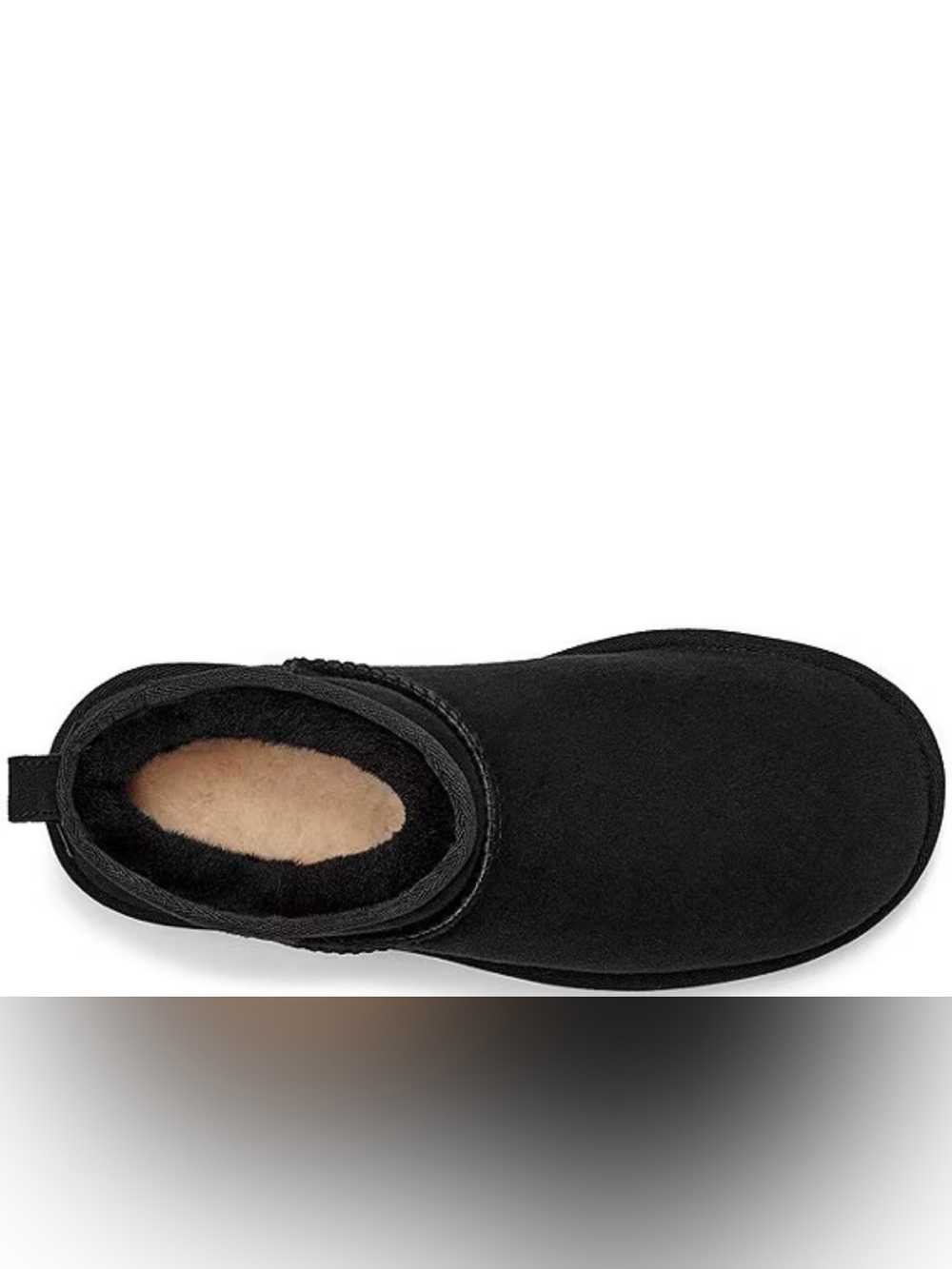 NIB UGG CLASSIC ULTRA MINI SHEEPSKIN PLUSH 88276 BLACK WOMENS SIZE 10 - Picture 7 of 17